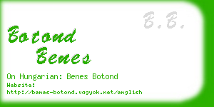 botond benes business card